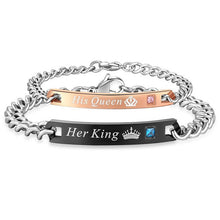 Stainless Steel Her King His Queen Bracelets